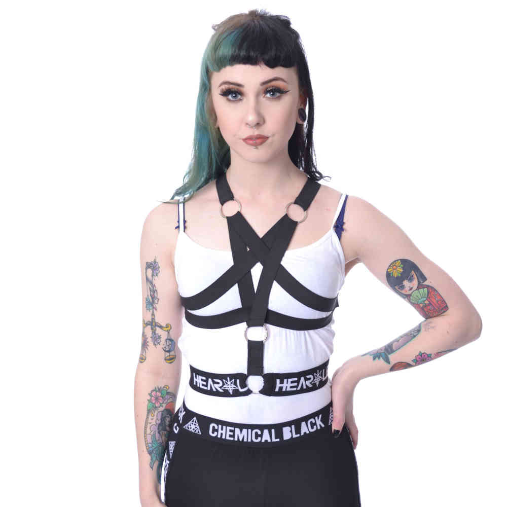 Heartless - PENTAGRAM LOGO Harness - Black